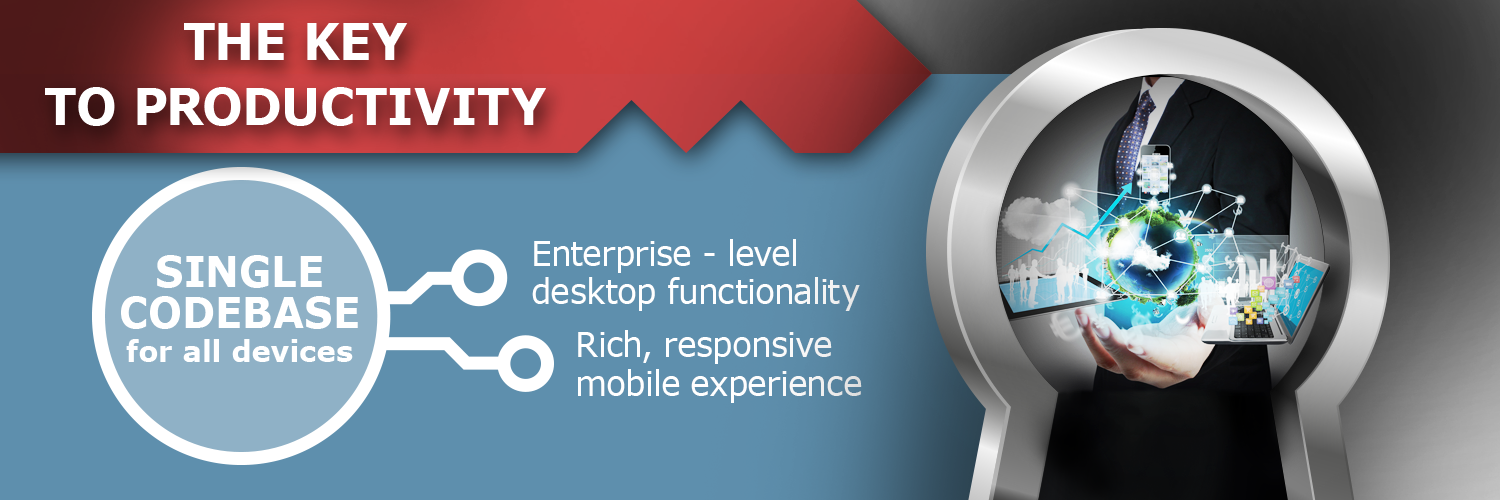 Get the SmartClient platform from Isomorphic Software and gain the key to developer productivity by building enterprise applications for all devices on a single codebase